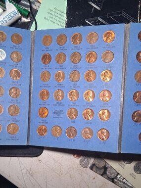 COMPLETE Vintage Whitman Lincoln Cents Coin Folder Set 1941-1974 (90 Coins)